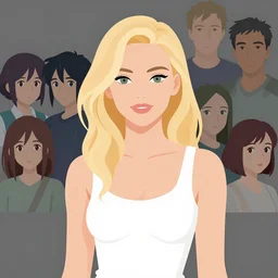 blonde ava gardner. clean cel shaded vector art. shutterstock. behance hd by lois van baarle, artgerm, helen huang, by makoto shinkai and ilya kuvshinov, rossdraws, illustration