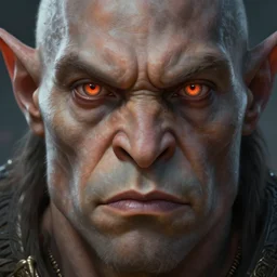 portrait of an orc, detailed eyes, fantasy, intricate, highly detailed, digital painting, 4 k, hdr, concept art, smooth, sharp focus, illustration, by wayne reynolds