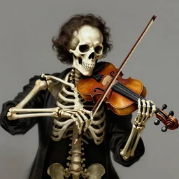 a skeleton playing the violin, art by greg manchess, sorolla, detailed digital art, artstation hd