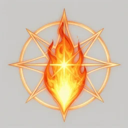 holy flame spell, sacred geometry, digital painting art, lineage 2, fantasy game spell symbol, by greg rutkowski