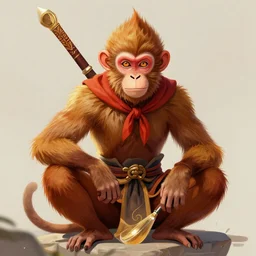 the monkey king. Digital art. Trending on Artstation