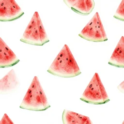 watercolor watermelon minimalist pattern art