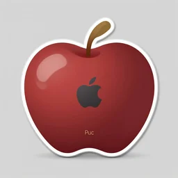 a tablet in the shape of an apple with white accents designed by apple