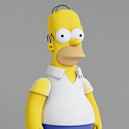 A hyperrealistic octane render of Homer Simpson.