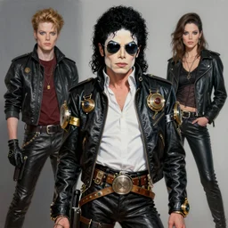 steam punk michael jackson, contemporary collage, highly detailed, digital painting, 4 k, hdr, punk, fashion, smooth, sharp focus, art by nick knight, sandra chevrier and john hoyland