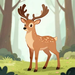 an anthropomorphic deer, fursona!!!!! by don bluth, by kawacy, trending on artstation, full body