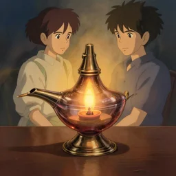 turkish fanoos oil lamp, low light, trending on pixiv fanbox, painted by greg rutkowski makoto shinkai takashi takeuchi studio ghibli