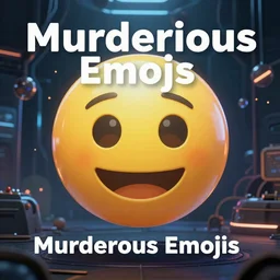 a glossy promotional image for the upcoming sci-fi thriller movie 'Murderous Emojis'