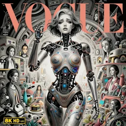 crying! mechanical android!! woman, fractal dress, octane render, emotional, fantasy, manga, concept art, pose, photorealistic, cover shot, intricate detailed environment. vogue, 8 k, hd. by terry o'neill and artgerm and wlop and loish and rutkowski and mucha