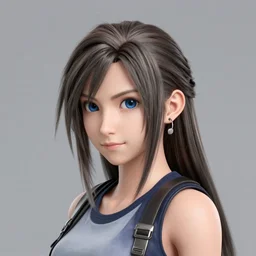 head and body of tifa lockhart from final fantasy vii, highly detailed, trending on artstation