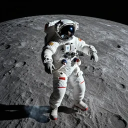 one astronaut on the moon, beautiful dynamic lighting, cinematic, wide angle establishing shot, extremely high detail, photo realistic, cinematic lighting, post processed, concept art, artstation, matte painting, style by frederic church, raphael lacoste, unreal engine 8 k