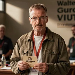 Walter White volunteers for a furry convention, movie still frame, intense, trailer