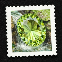 cascade peridot on post stamp