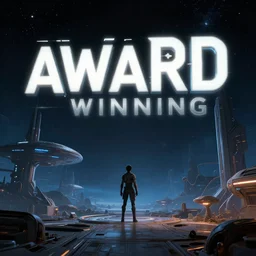 : digital art. composition : long shot ; knee level ; low angle. key words : award winning ; detailed ; sci - fi. scenery : outer heaven ; circa 1 9 9 5. details : at night.