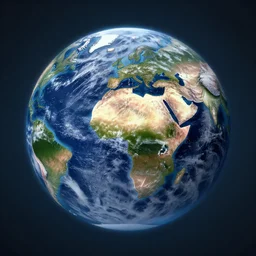 macro photo of Earth inside a water sphere, depth of field, highly detailed photo