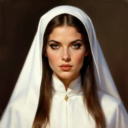 head and shoulders portrait of a beautiful female cleric by Stanley Artgerm Lau, WLOP, Rossdraws, frank frazetta, Andrei Riabovitchev, Marc Simonetti, tranding on artstation