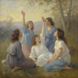 a painting of the joys of the morning