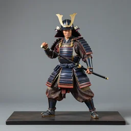 diorama of a samurai, painted by jeremy mann.