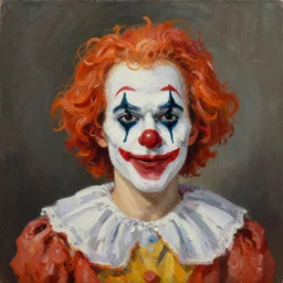 “clown Jesus oil painting”