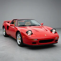 American sports car with pop-up headlights from 1990, commercial photo shoot
