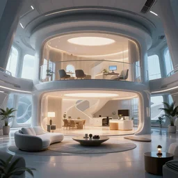 inside a futuristic house, stock video