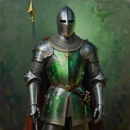 sir gawain and the green knight. a 2 4. sleek style. art germ. high detail. beksinski. ultrarealism. oil on canvas