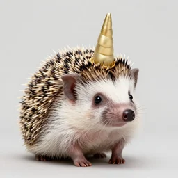 a hedgehog made of unicorn horns