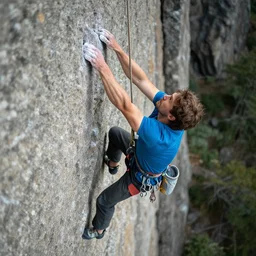 xray of a man rockclimbing, Nature