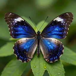 a butterfly, the wings are as brilliant as the stars