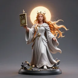 wizard with radio box, tabletop miniature