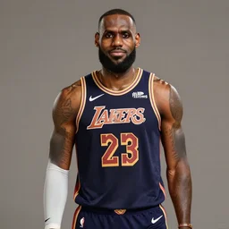 Lebron James in the style of Certly imcertly