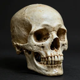 a human skull with alien parts