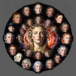 goddess of hubble space telescope images with twenty hidden faces by senior concept artist josephine wall, trending on art station