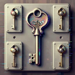 psichedelic key to glitch switches, art by art rene magritte