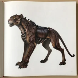 Jaguar 🐆 creature, character design sheet, Monster Hunter Illustrations art book, dark colored beetle exoesqueleton, extremely long and thin tail, Moebius, Greg Rutkowski, Zabrocki, Karlkka, Jayison Devadas, Phuoc Quan, trending on Artstation, 8K, ultra wide angle, zenith view, pincushion lens effect.