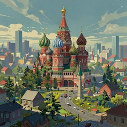 russia's cyberpunk future, in a small town, painted by greg rutkowski and noriyoshi ohrai and michael kaluta, 8 k, high quality