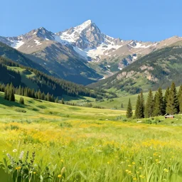 Lively sunny landscape of Southwest Montana realistic detailed digital art by Maxwell Boas Jessica Rossier Christian Dimitrov Anton Fadeev trending on Artstation CGSociety rendered in Unreal Engine 4k HQ