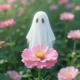 ghost in a flower, blooming in summer again