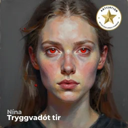 a painting of a woman with red eyes, a character portrait by Nína Tryggvadóttir, Artstation contest winner, antipodeans, detailed painting, concept art, speedpainting