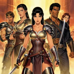 A beautiful female warrior by larry Elmore, Jeff easley and Boris Valejo and Julie Bell and ross tran