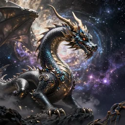 cosmic dragon, fantasy style, artstation style