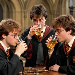 harry potter drinking with the lads