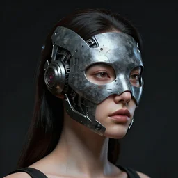 human 3 d by woo, beautiful woman head made of mech mask rendered in unreal engine, cyberpunk, dark, scifi, painted by david burliuk | bernard buffet | carne griffiths | stanislaw lem
