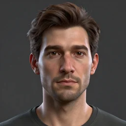 a portrait of a person, artstation, portrait, realistic, 3 d render, photorealism, fine details, digital art, portrait by michael whealan, cgsociety, original character