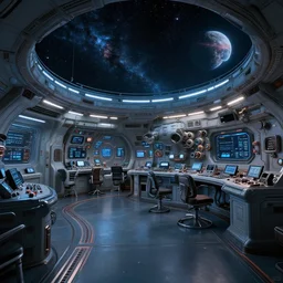 engine room on a starship,, star - field and planet in the background, digital art, highly detailed, trending on artstation, octane render sci - fi