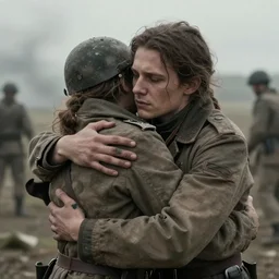 the art of hugging during war