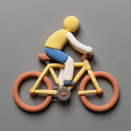 clay emoji art of a bicycle