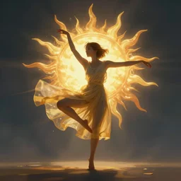 the sun dancer, atmospheric, ambient, lighting refraction, volumetric lighting, highly detailed, digital art, peter mohrbacher and greg rutkowski