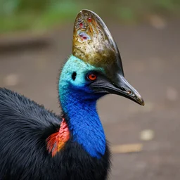 close up of a cassowary phorusrhacos nature photography
