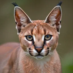 a rainbow caracal cat